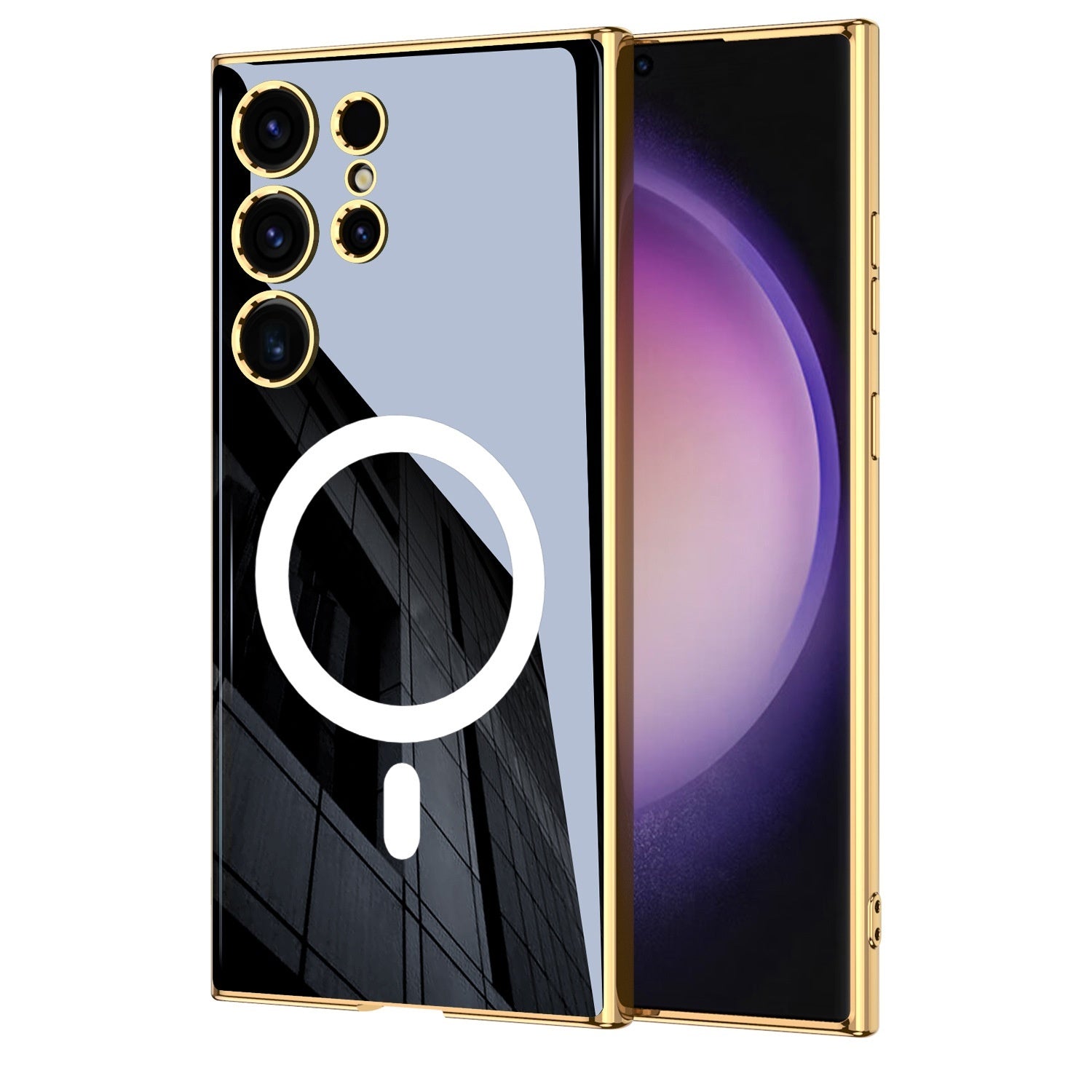 Wireless Charger Circle Magnetic Drop-resistant S24 Ultra-thin Plating Protective Cover Phone Case Wireless Charger Circle Magnetic Drop-resistant S24 Ultra-thin Plating Protective Cover Phone Case